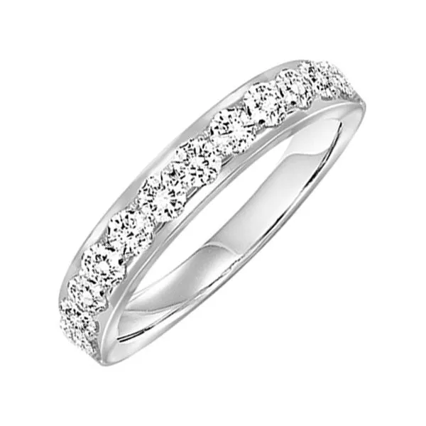 14KT White Gold & Diamond Diamond Overatures Band Ring  - 1/6 ctw