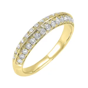 14KT Yellow Gold & Diamond Sparkle Fashion Ring   - 1/2 ctw