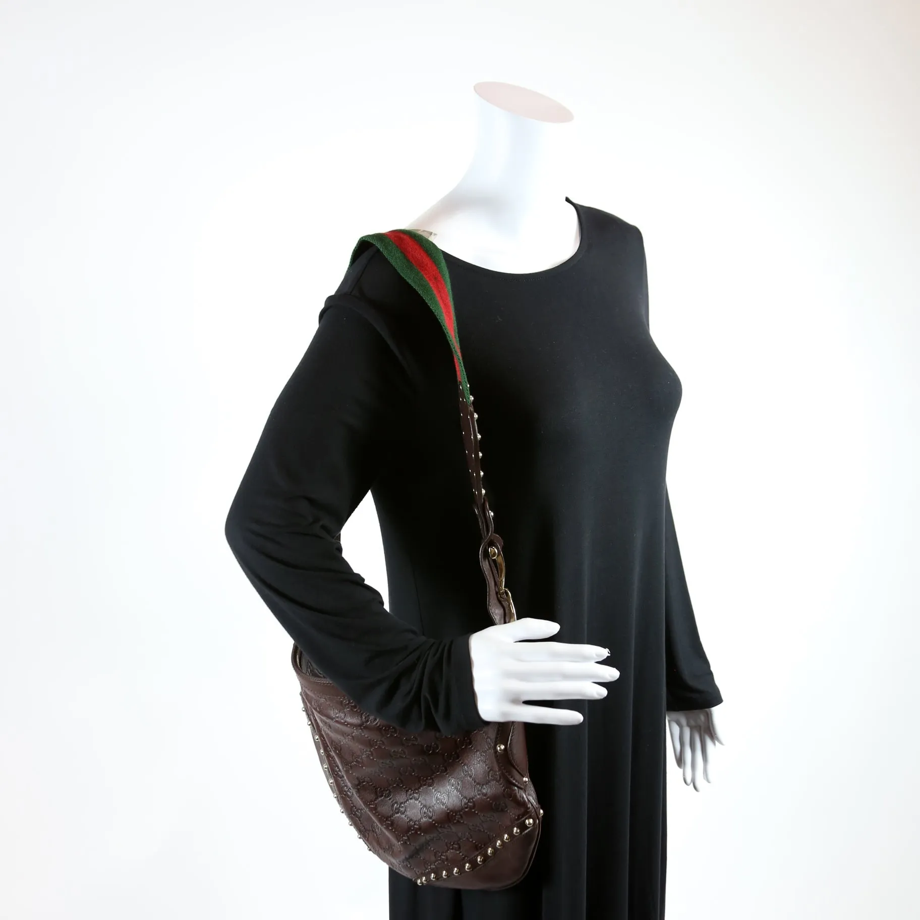153691 Guccissima Leather Studded Pelham Hobo