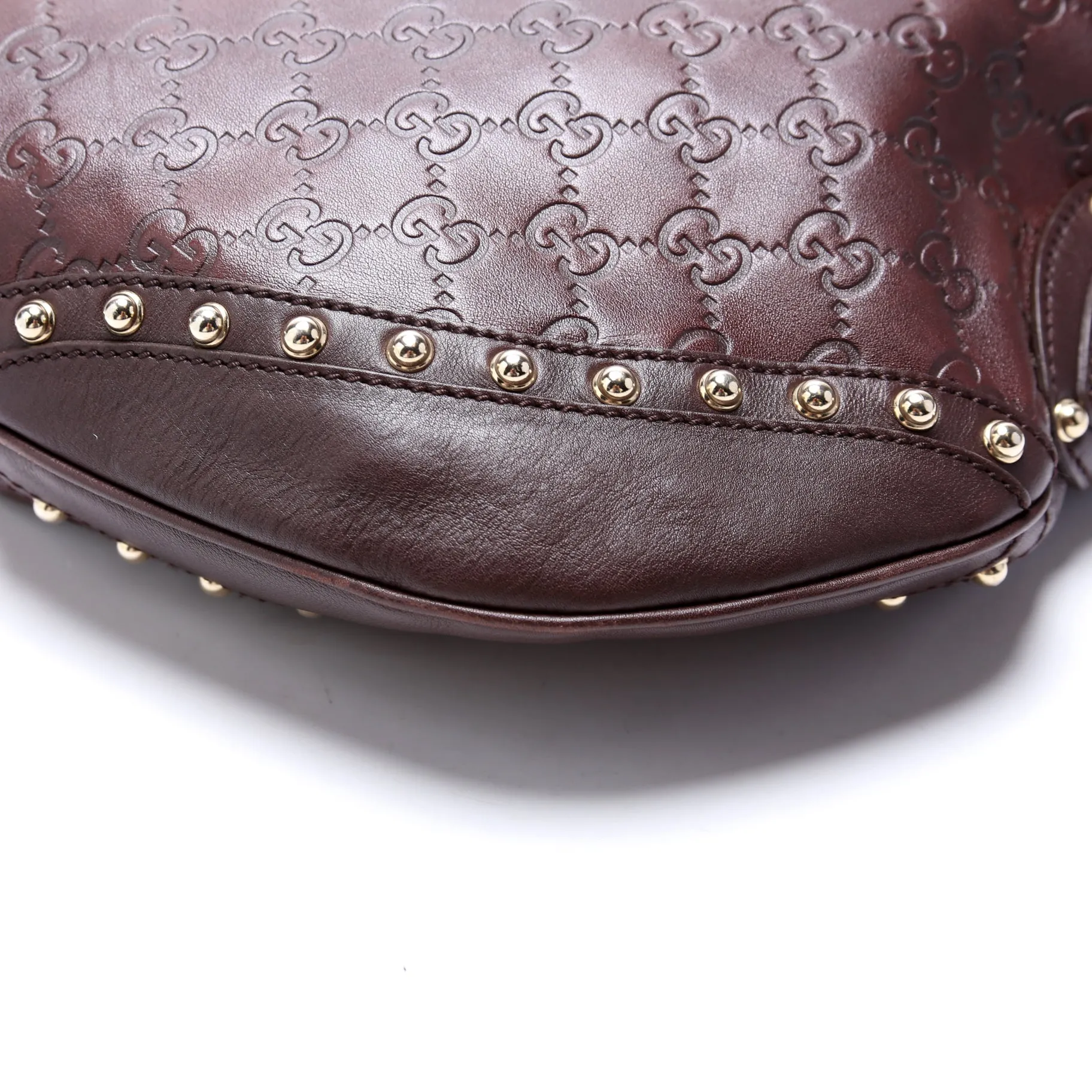 153691 Guccissima Leather Studded Pelham Hobo
