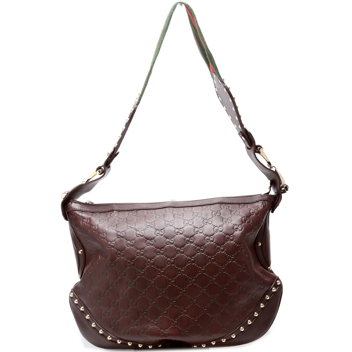 153691 Guccissima Leather Studded Pelham Hobo