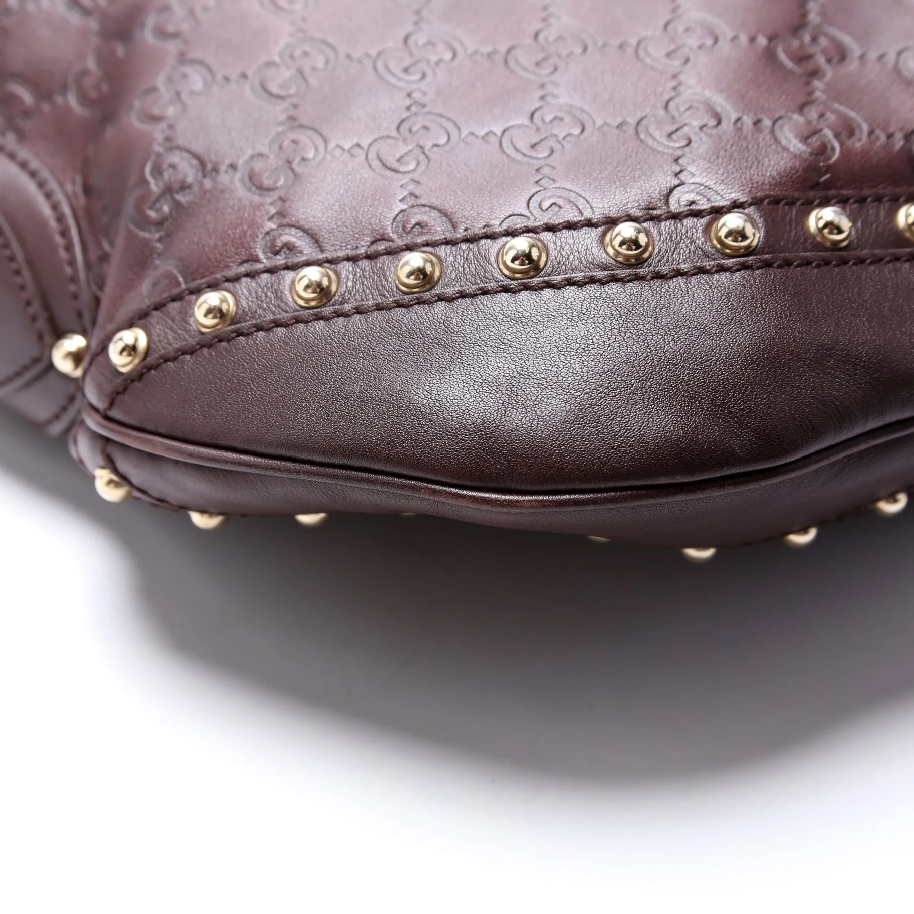 153691 Guccissima Leather Studded Pelham Hobo