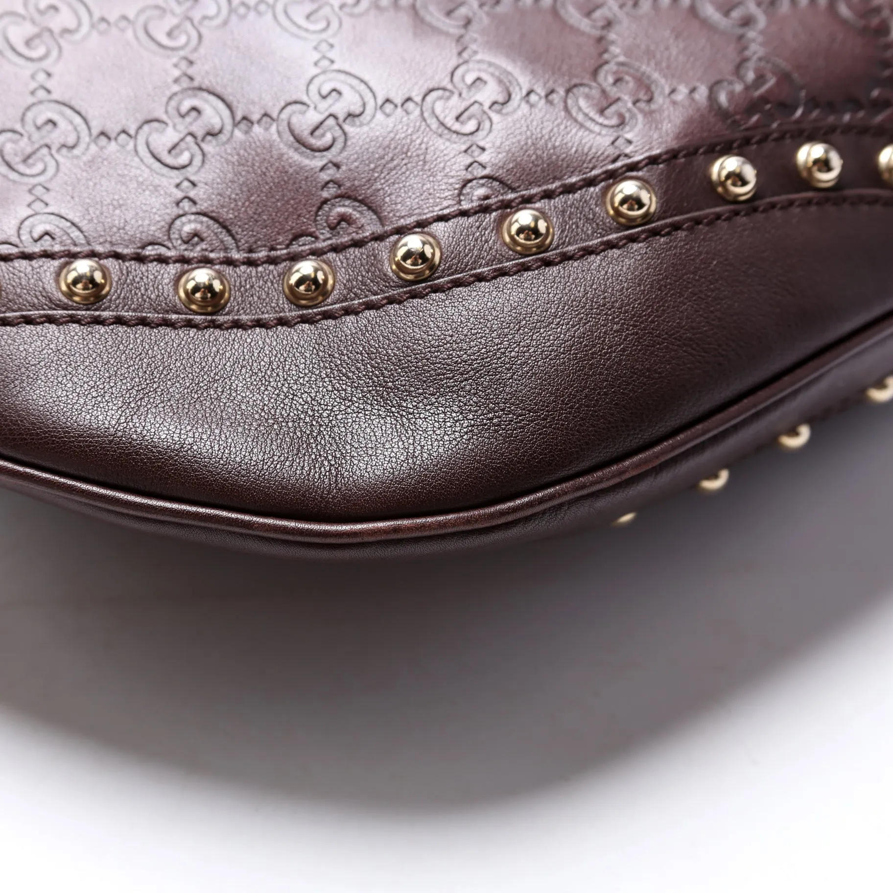 153691 Guccissima Leather Studded Pelham Hobo