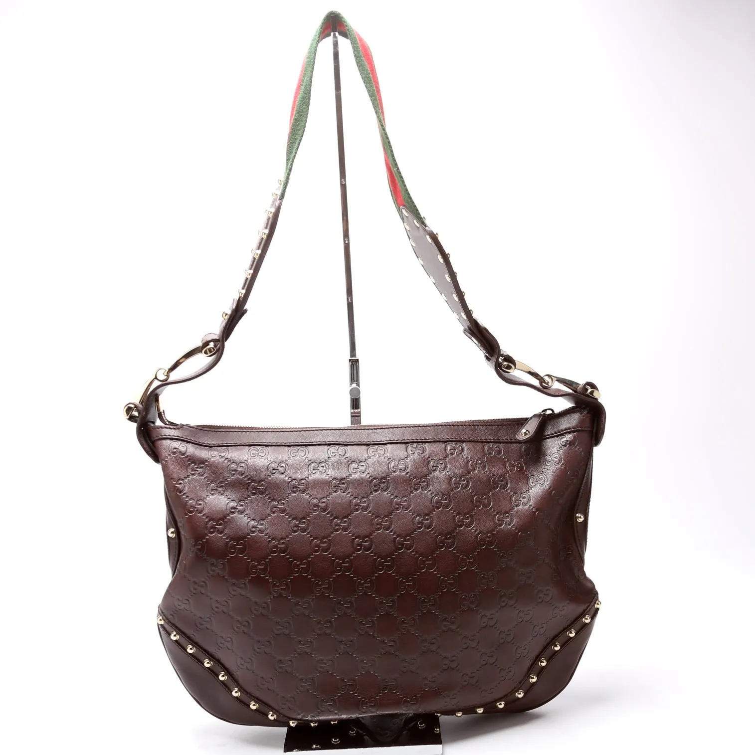 153691 Guccissima Leather Studded Pelham Hobo