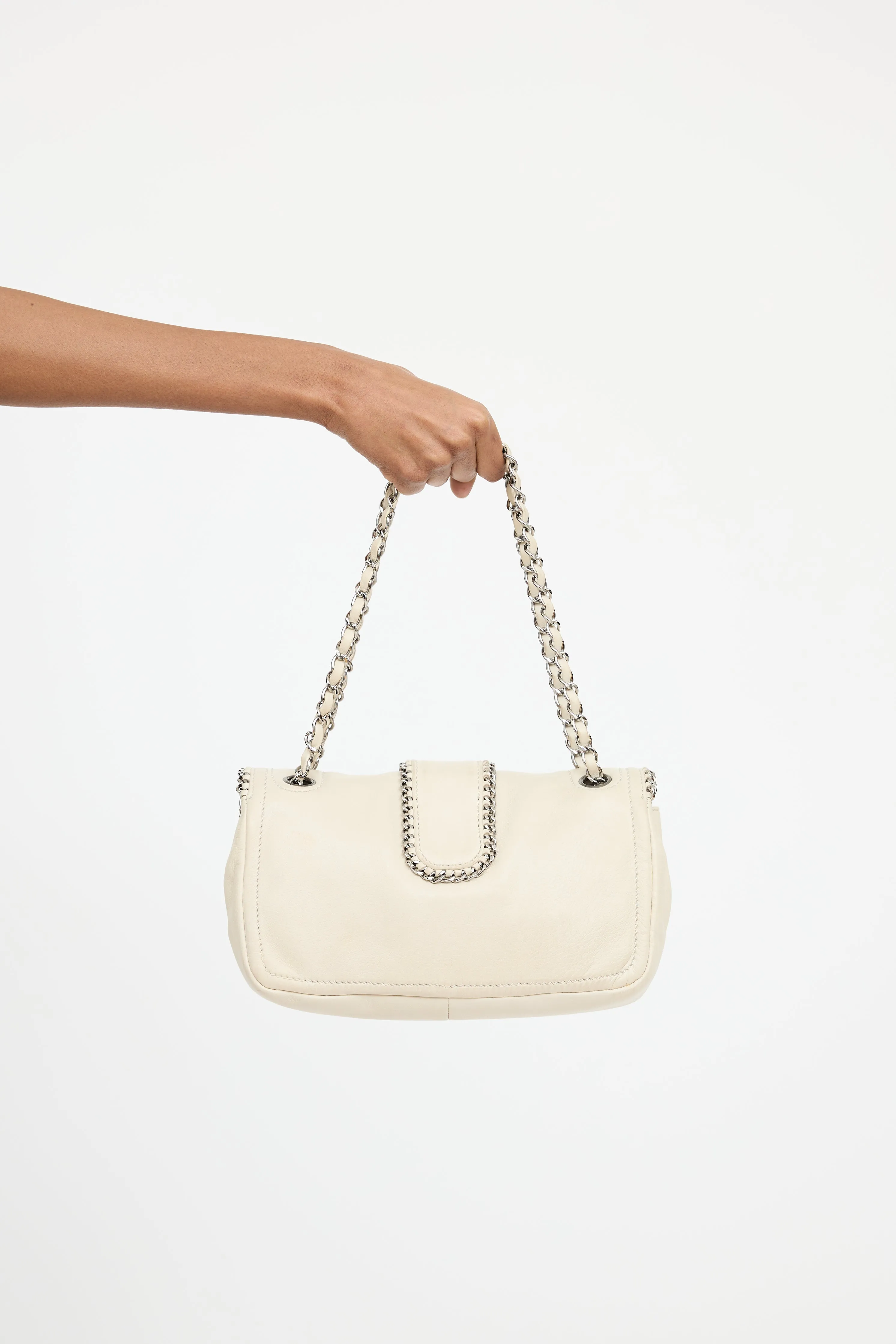 2006 Cream Lambskin Madison Flap Bag