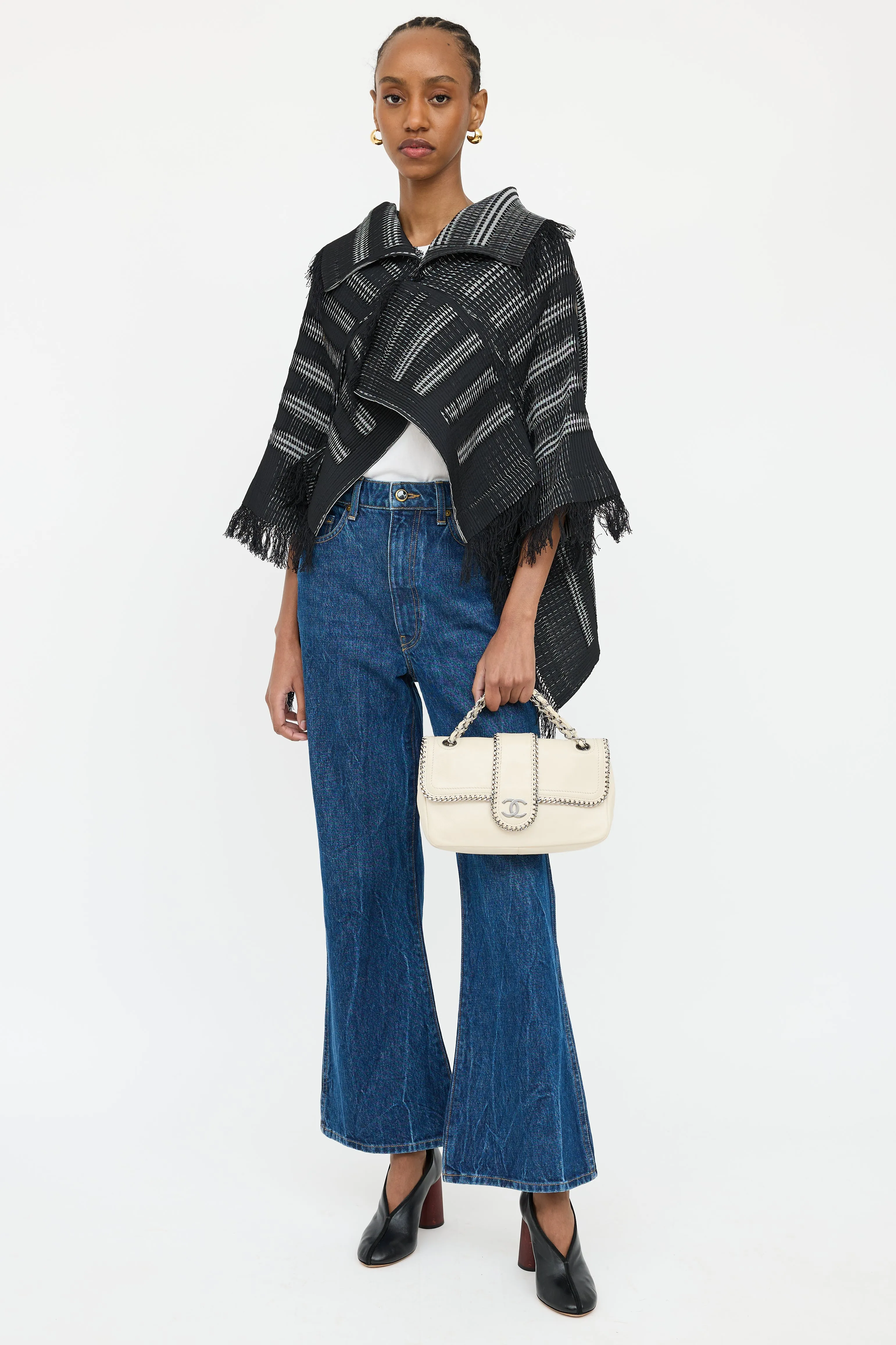2006 Cream Lambskin Madison Flap Bag