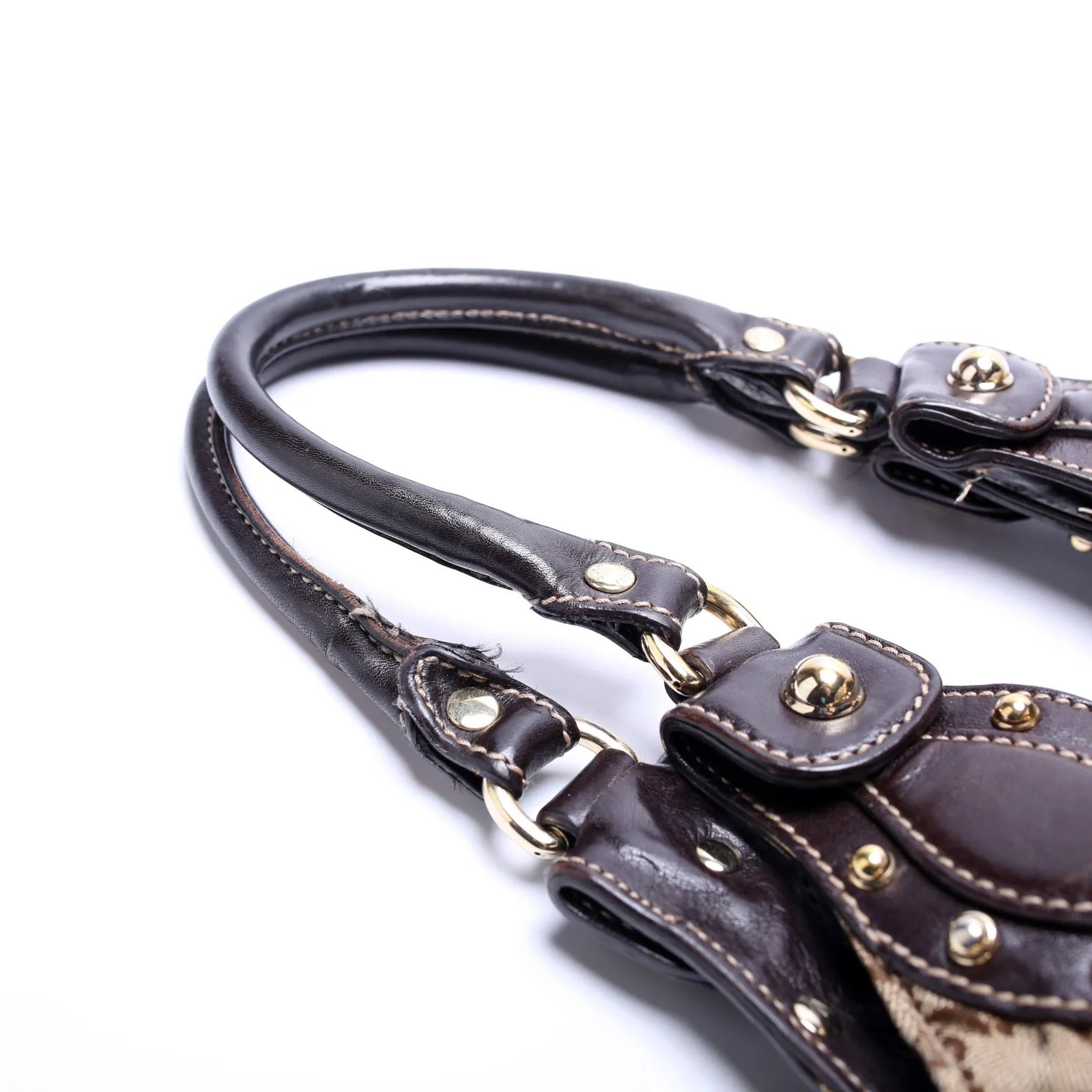 203624 GG Canvas Studded Pelham Medium