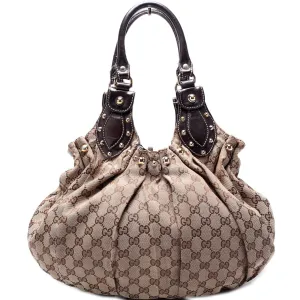203624 GG Canvas Studded Pelham Medium