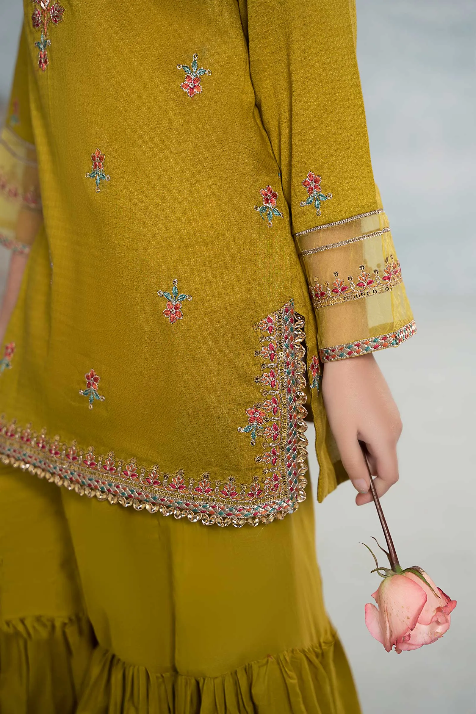 3 Piece Embroidered Dobby Suit | MKD-EF24-01