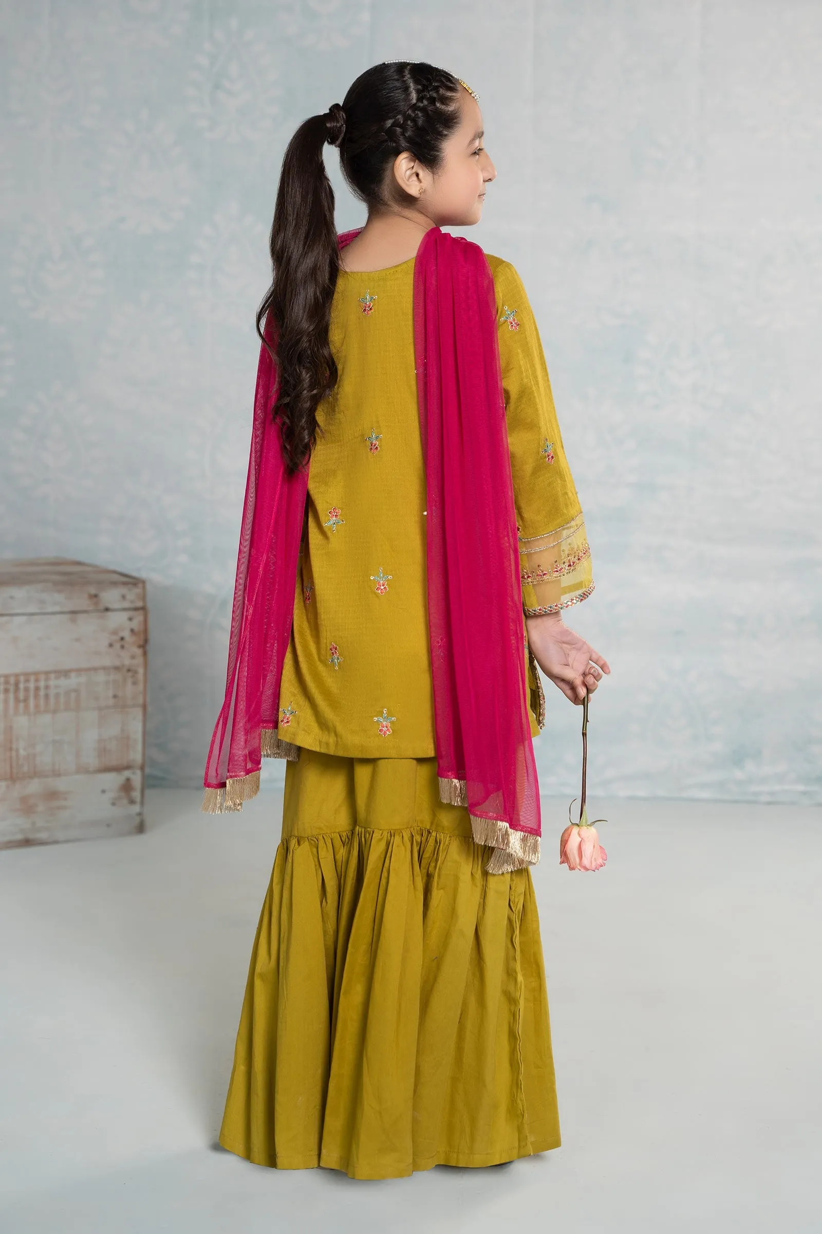 3 Piece Embroidered Dobby Suit | MKD-EF24-01