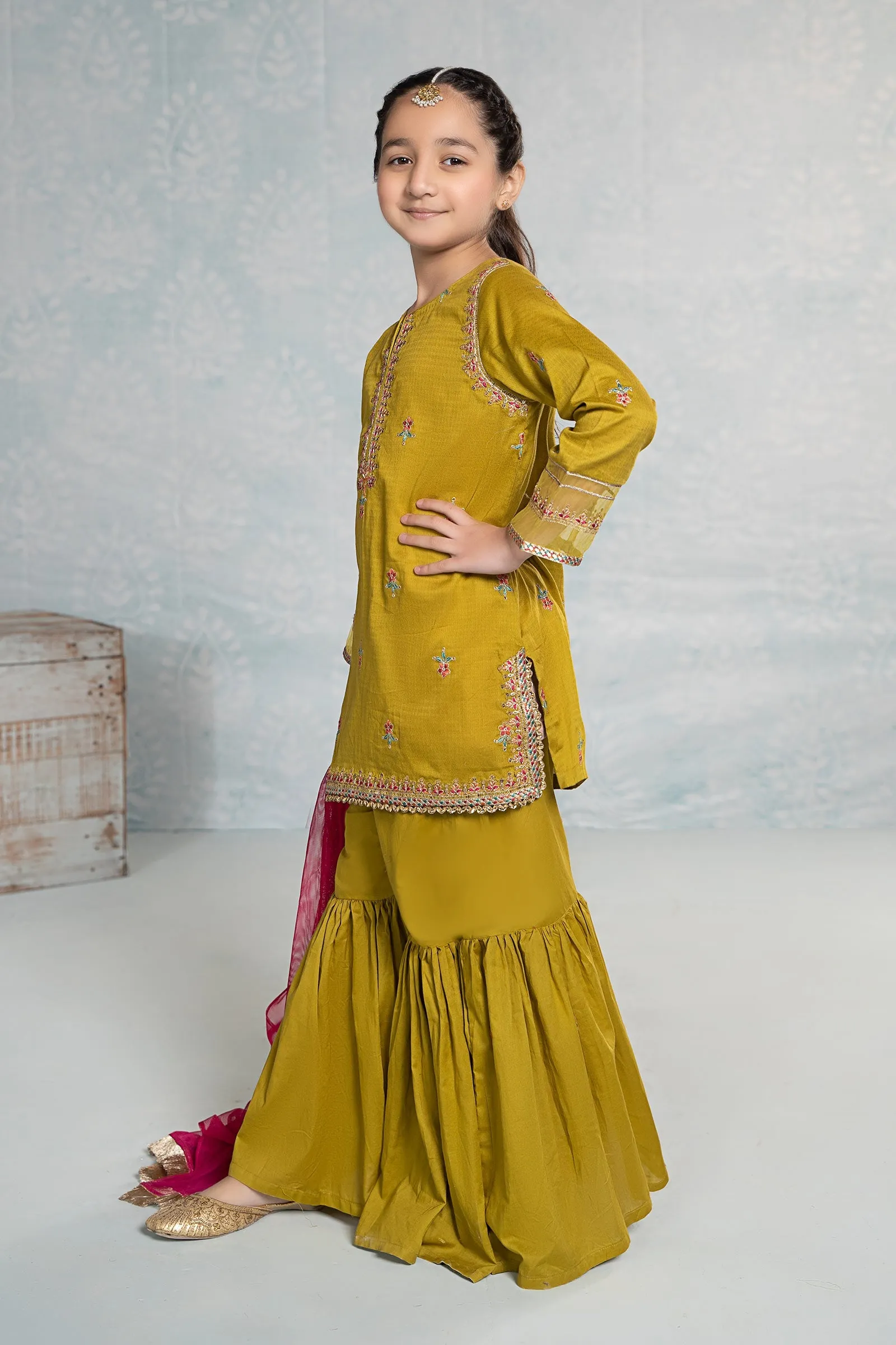3 Piece Embroidered Dobby Suit | MKD-EF24-01