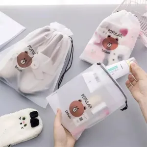 3 pieces Dustproof Travel Storage Bag, Bear Design