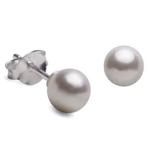 6 mm White Pearl Earrings