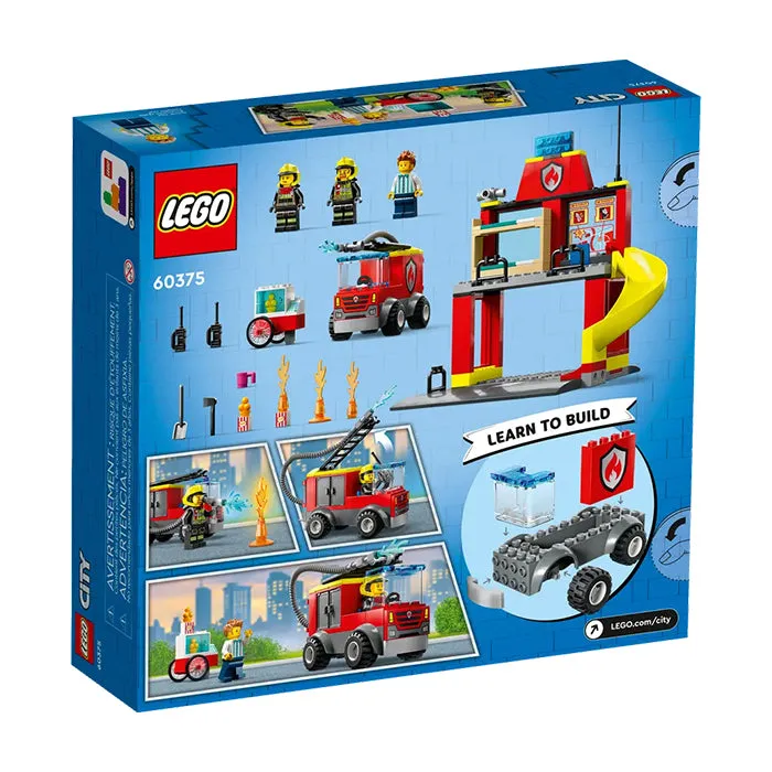 60375 FIRE STATION AND FIRE TRUCK