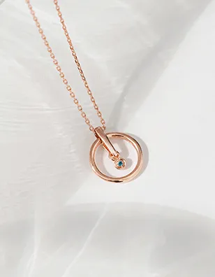 [925 silver] Luminous Diamond Necklace