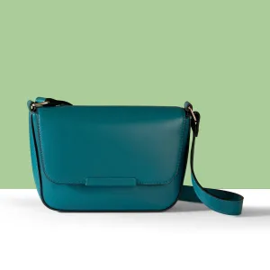 Accessorize London Women's Teal Clean Bar Sling Bag