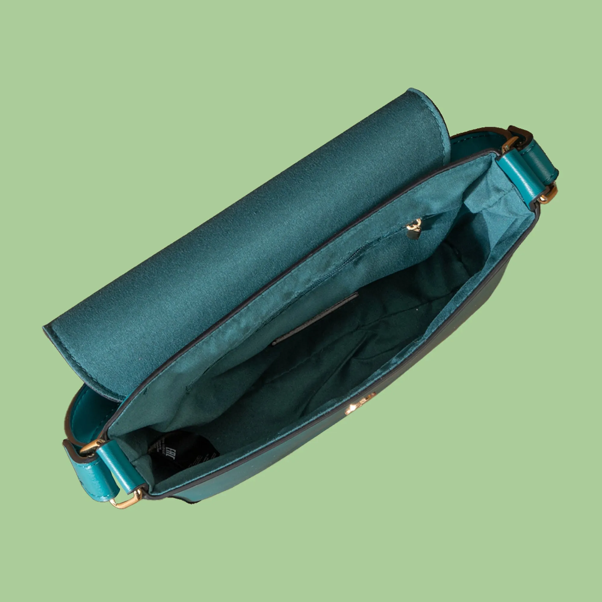 Accessorize London Women's Teal Clean Bar Sling Bag