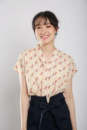 Addie Kimono Neckline Top Animal Print