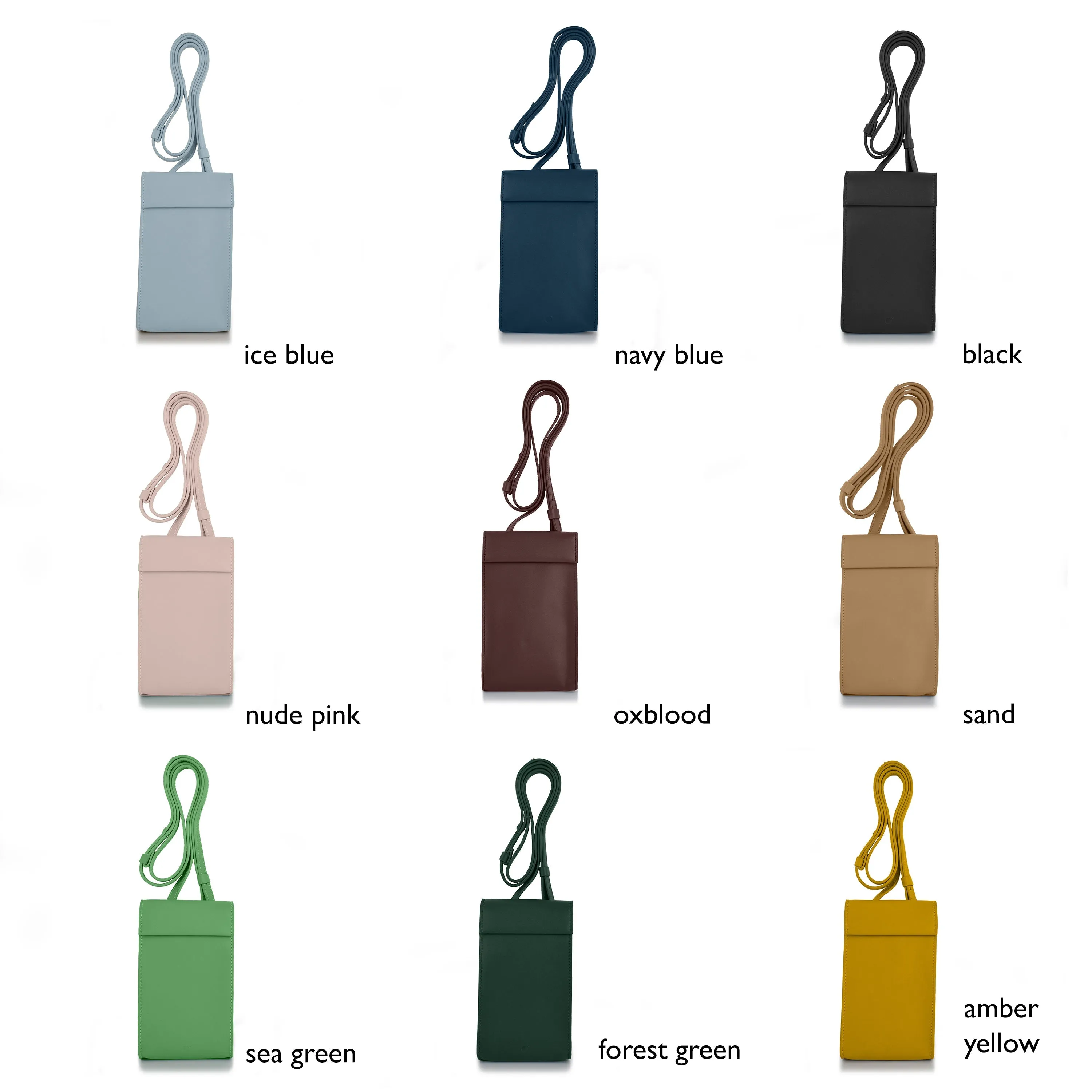 Adjustable Phone Bag in Black