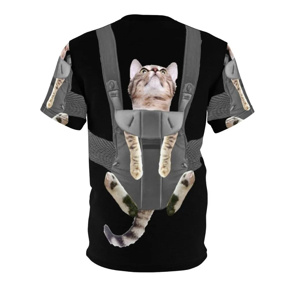 Adorable Tabby Cat in Baby Carrier T-Shirt