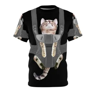 Adorable Tabby Cat in Baby Carrier T-Shirt