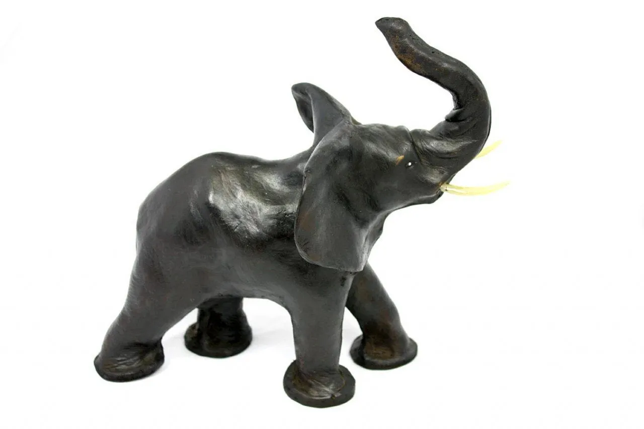African Elephant, Leather & Cow Horn