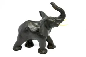 African Elephant, Leather & Cow Horn