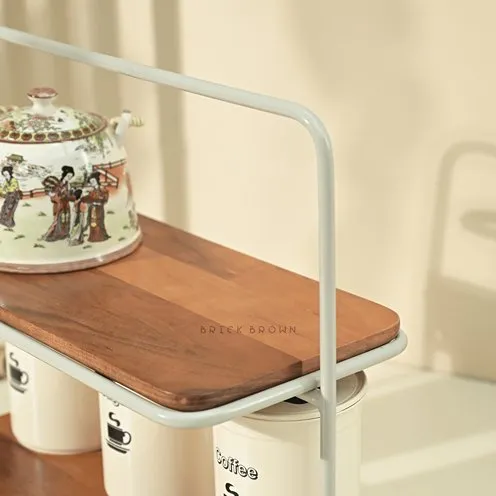 Almond - Handcrafted Acacia Wood Kitchen Organizer | Spice Rack