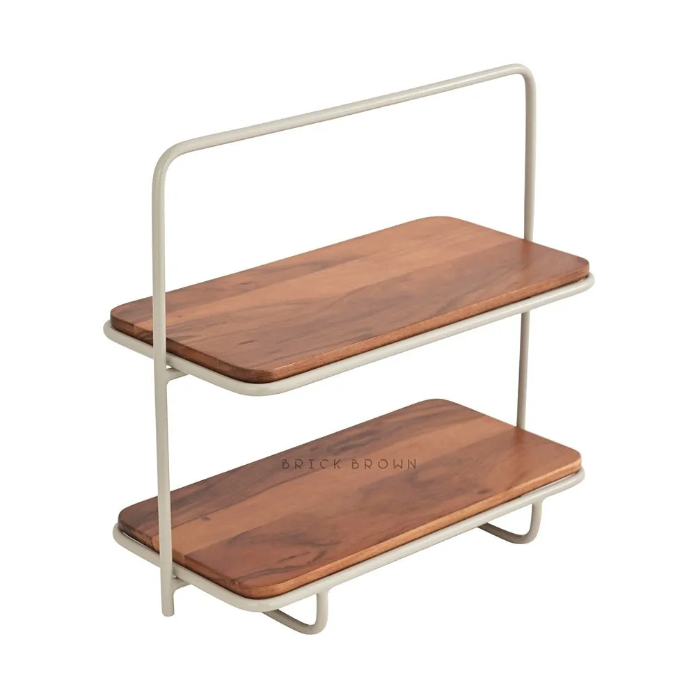 Almond - Handcrafted Acacia Wood Kitchen Organizer | Spice Rack
