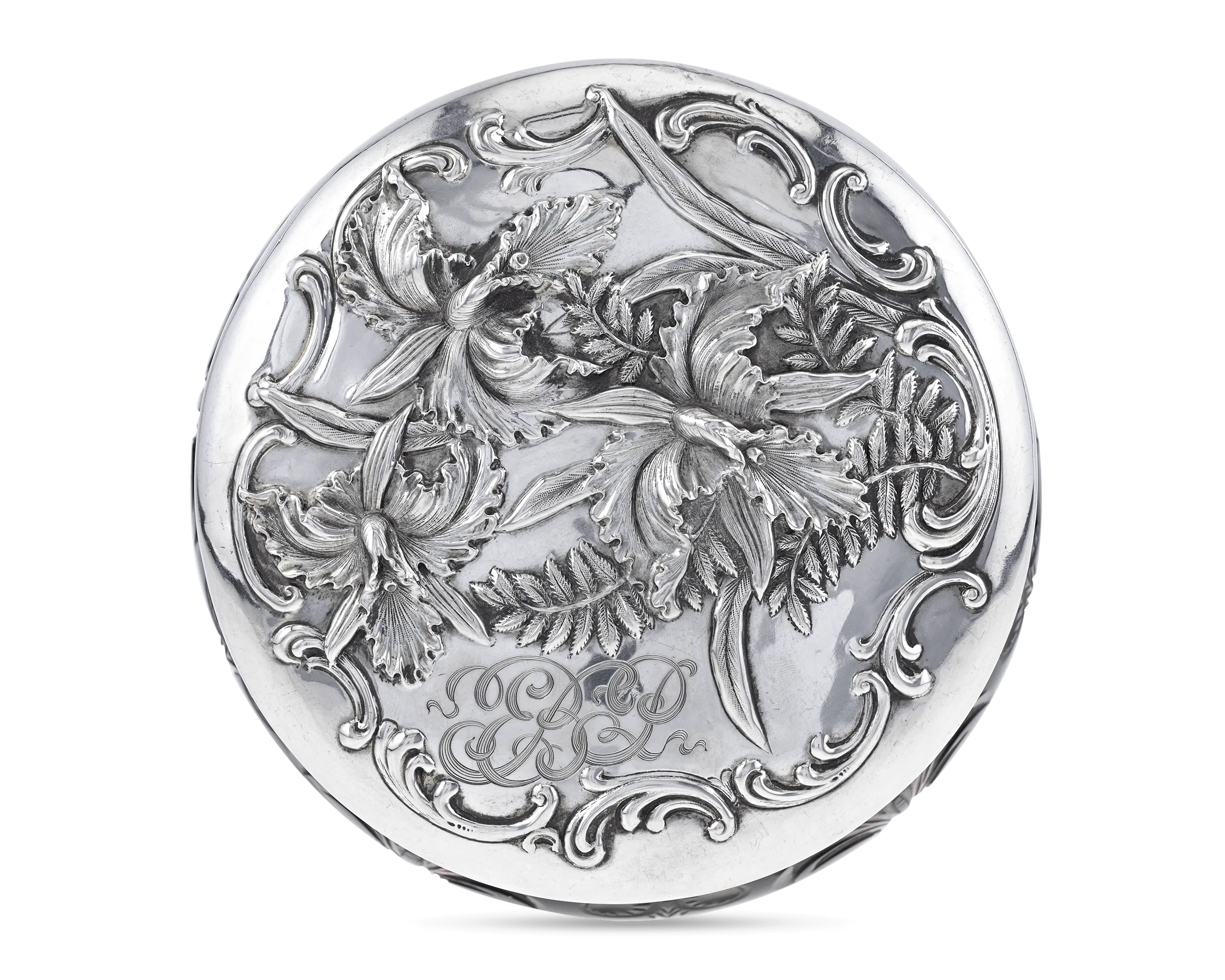 American Cut Glass and Silver Tobacco Jar