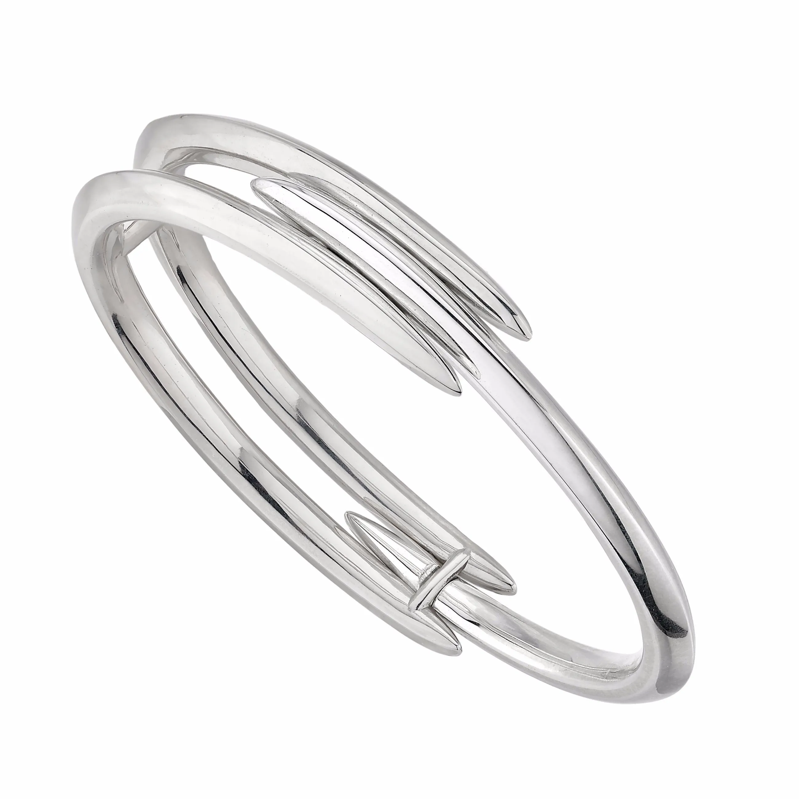 Arc Triple Bangle - Silver