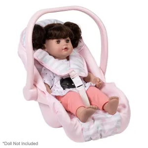 Baby Doll Car Seat Carrier - Pastel Pink Hearts