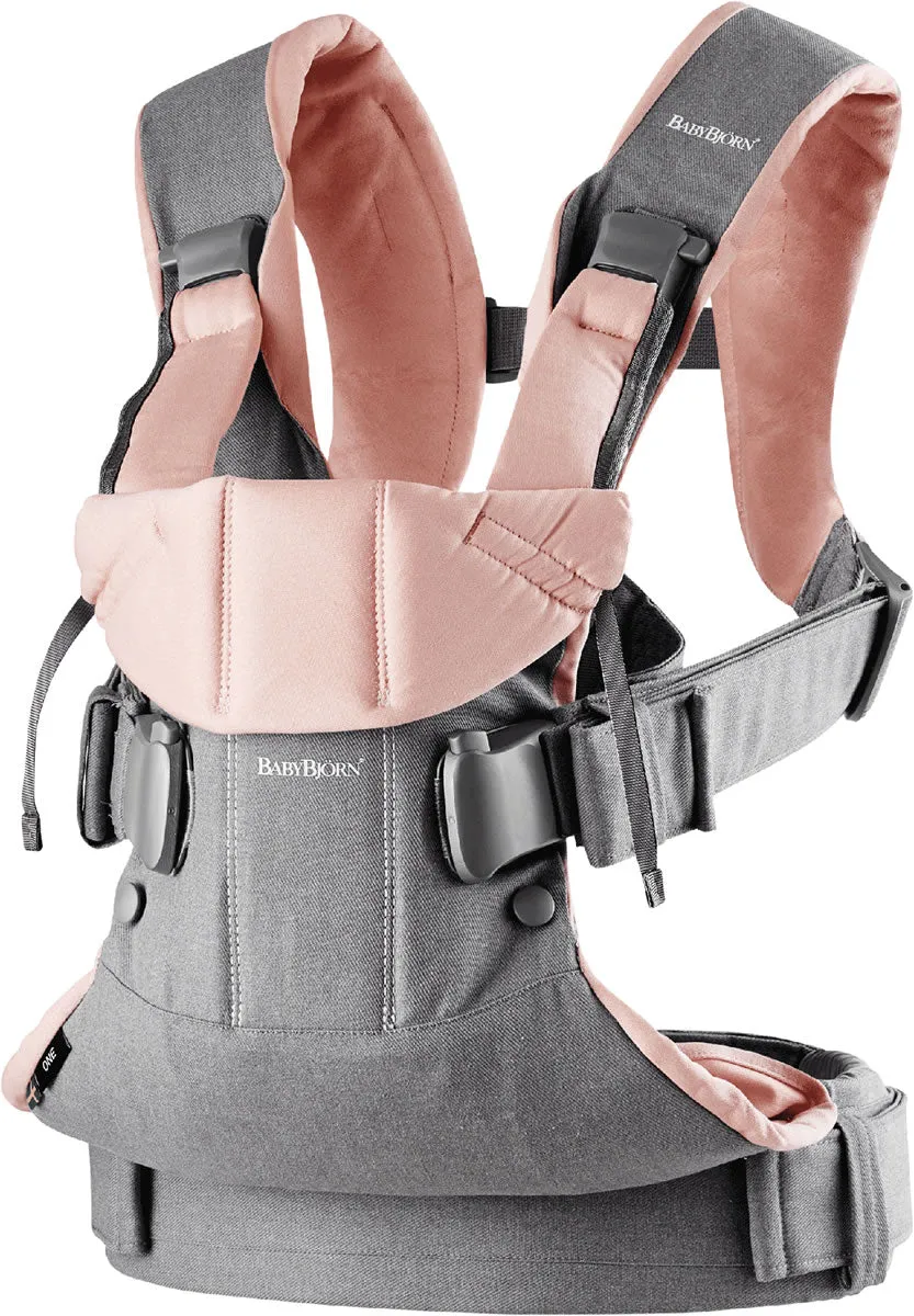 BabyBjorn Baby Carrier One - Grey/Power Pink