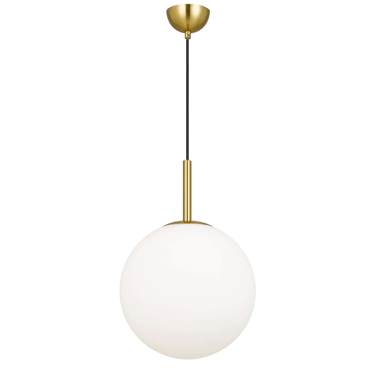 Bally 30cm Antique Gold with Opal Glass Modern Pendant