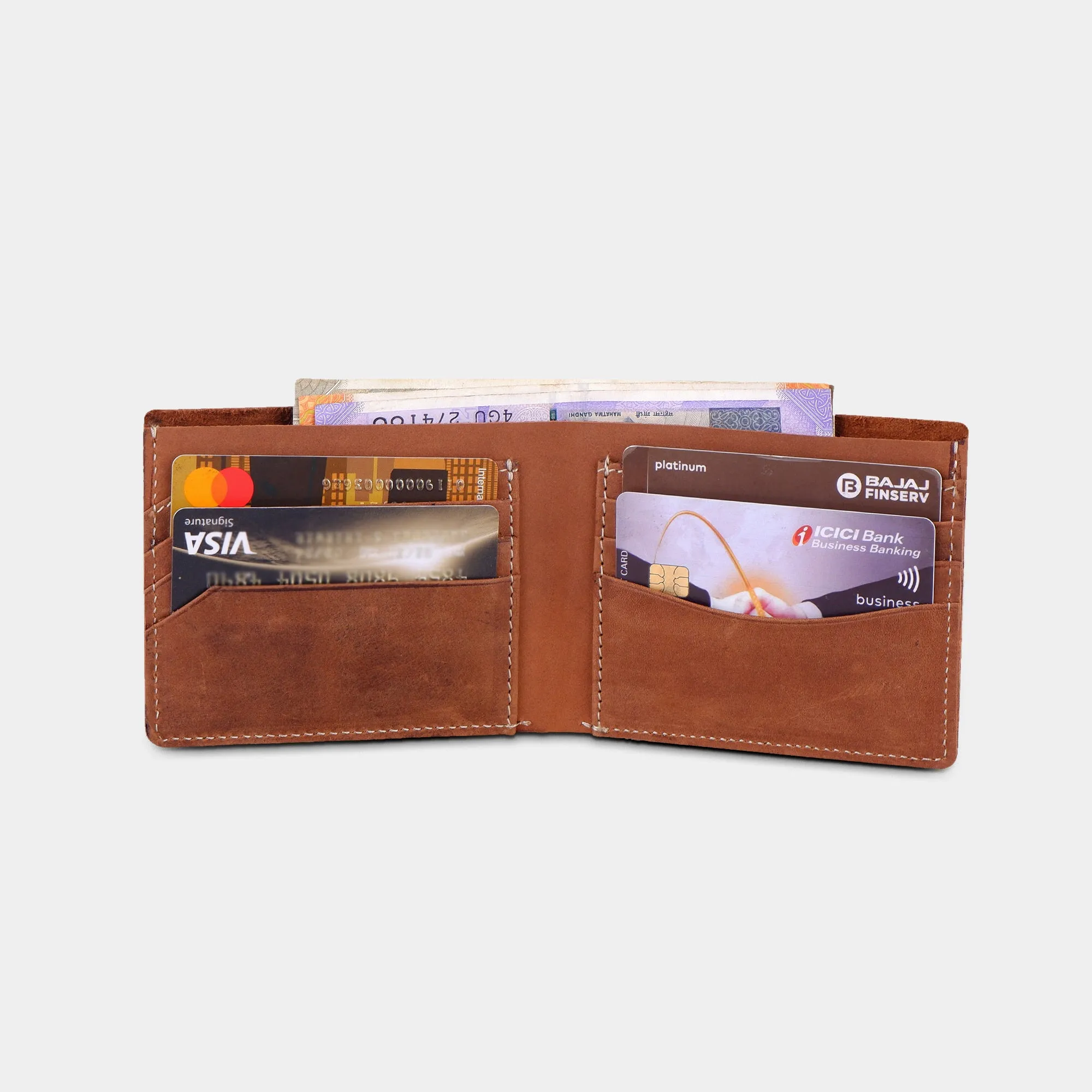 Bi-fold Brown Leather Wallet