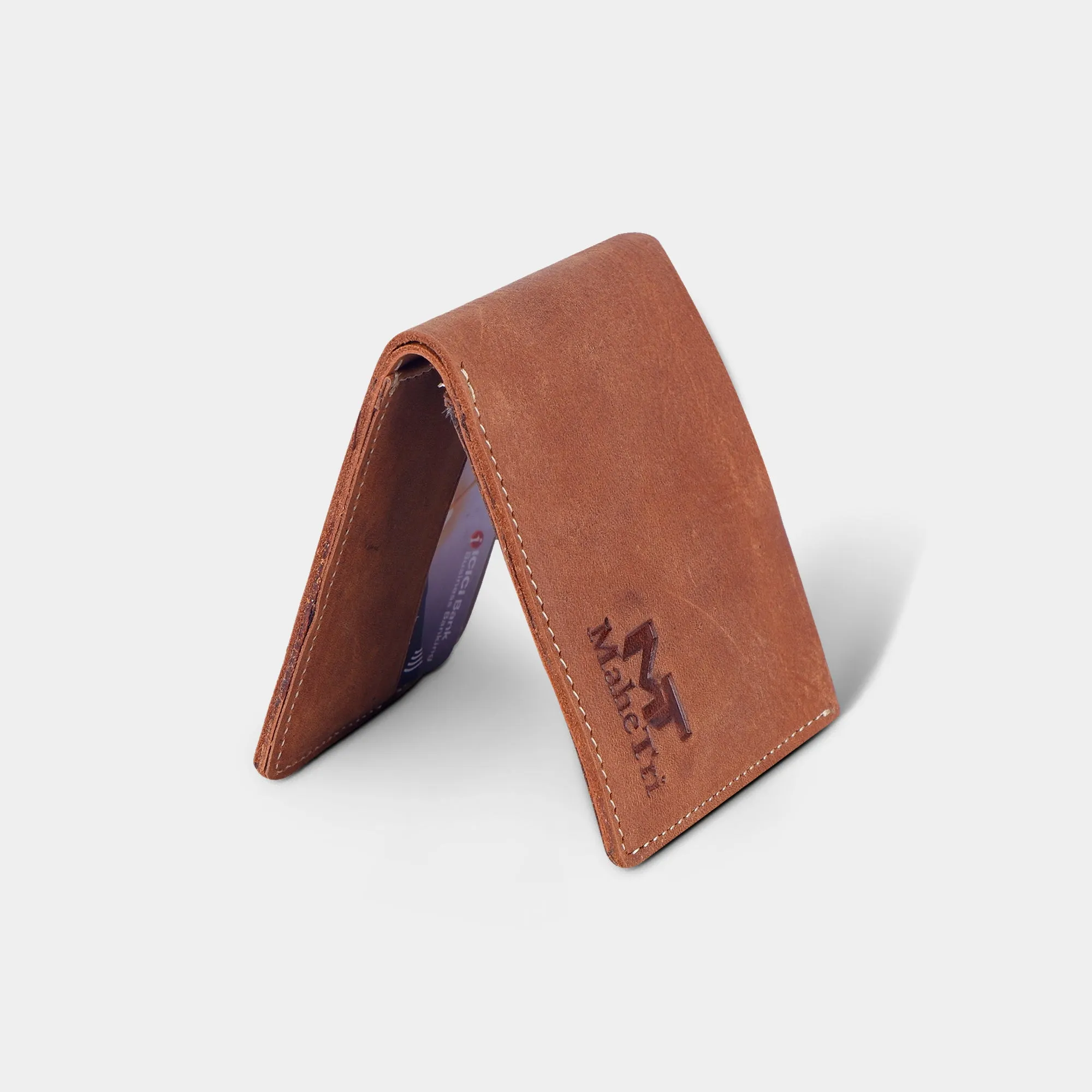 Bi-fold Brown Leather Wallet