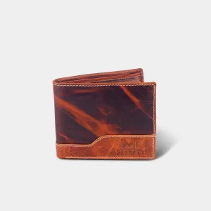 Bi-fold Dark Brown Buffalo Leather Wallet