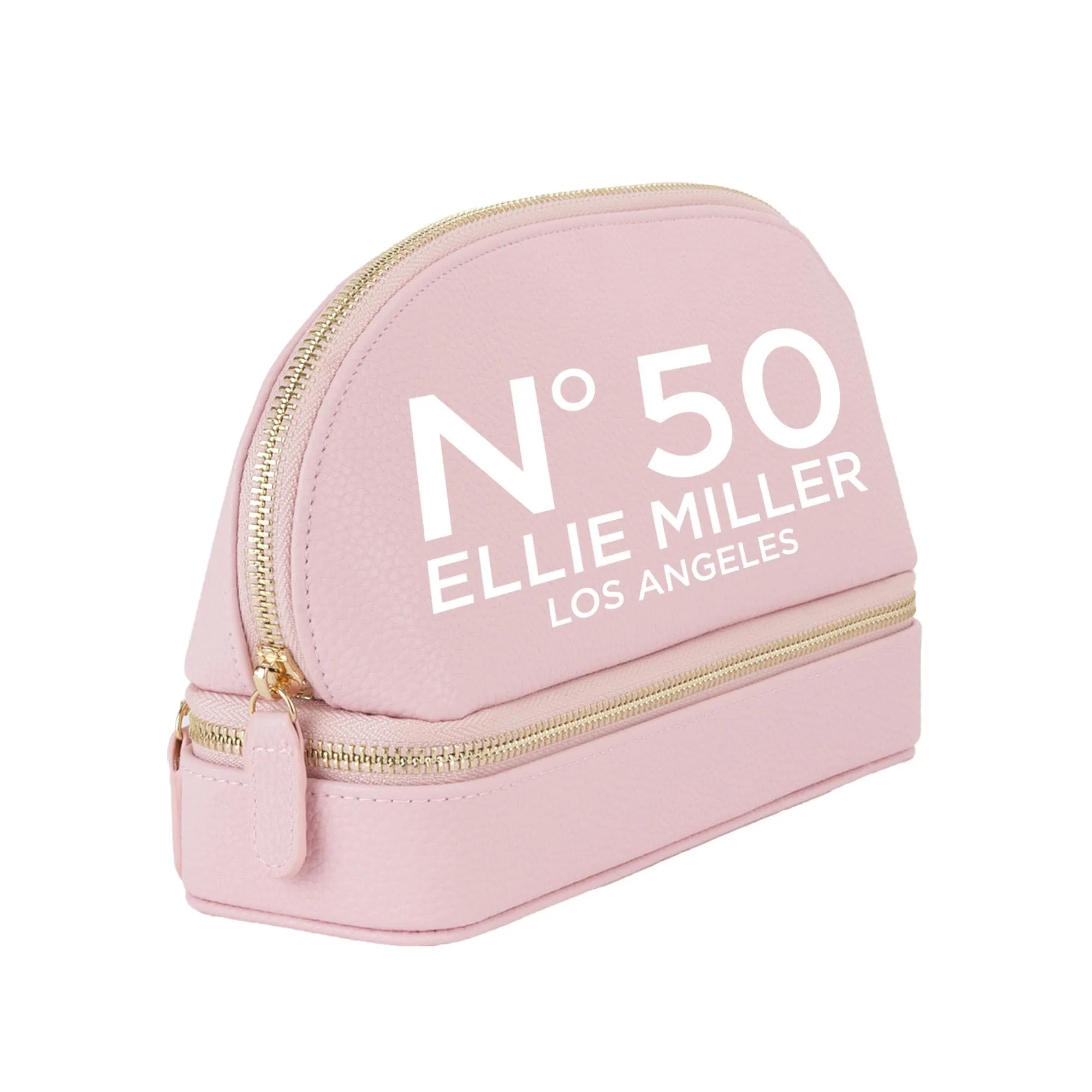 Birthday Celebration Personalized Faux Leather Makeup Jewelry Bag Number Name State 40th 50th Makeup Case for Her Custom Birthday (BMB1001)