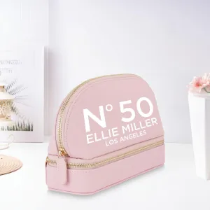 Birthday Celebration Personalized Faux Leather Makeup Jewelry Bag Number Name State 40th 50th Makeup Case for Her Custom Birthday (BMB1001)