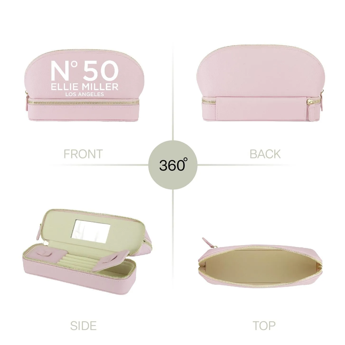 Birthday Celebration Personalized Faux Leather Makeup Jewelry Bag Number Name State 40th 50th Makeup Case for Her Custom Birthday (BMB1001)