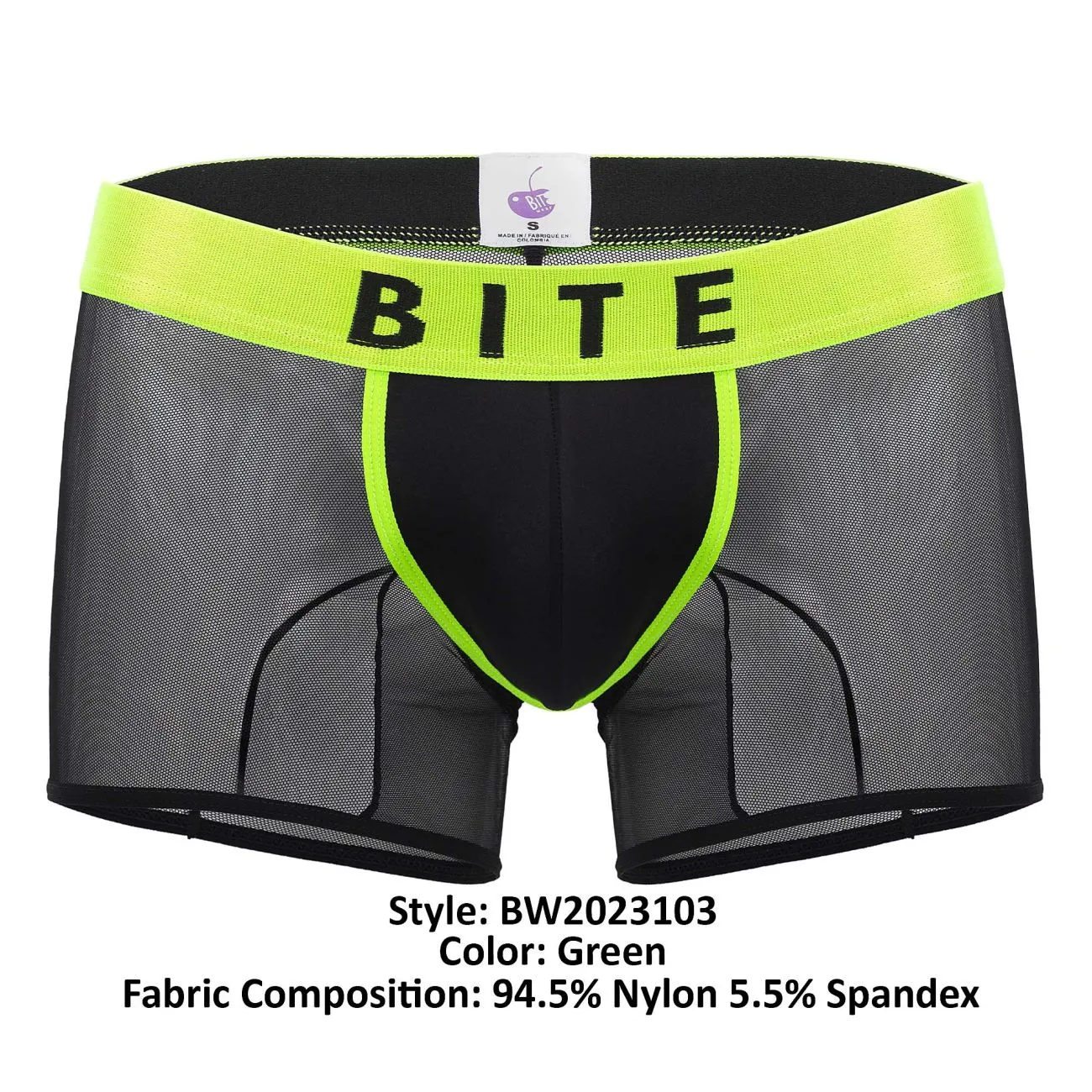BiteWear Luminous Lime Trunks