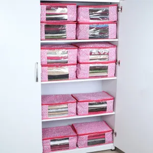 Bizet Floral Saree Cover (Pink) - Set Of Twelve