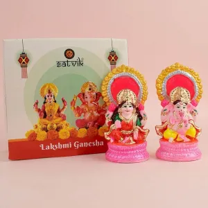 Blessed Union Lakshmi Ganesha Idol Set