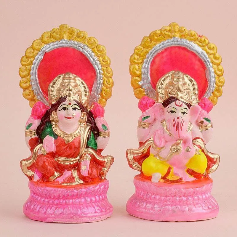 Blessed Union Lakshmi Ganesha Idol Set