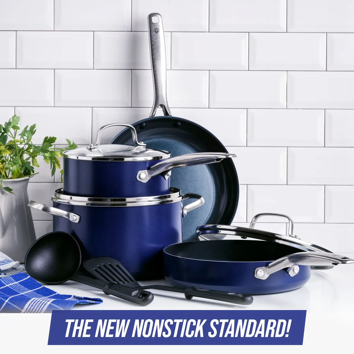 Blue Diamond Classic 9-Piece Cookware Set