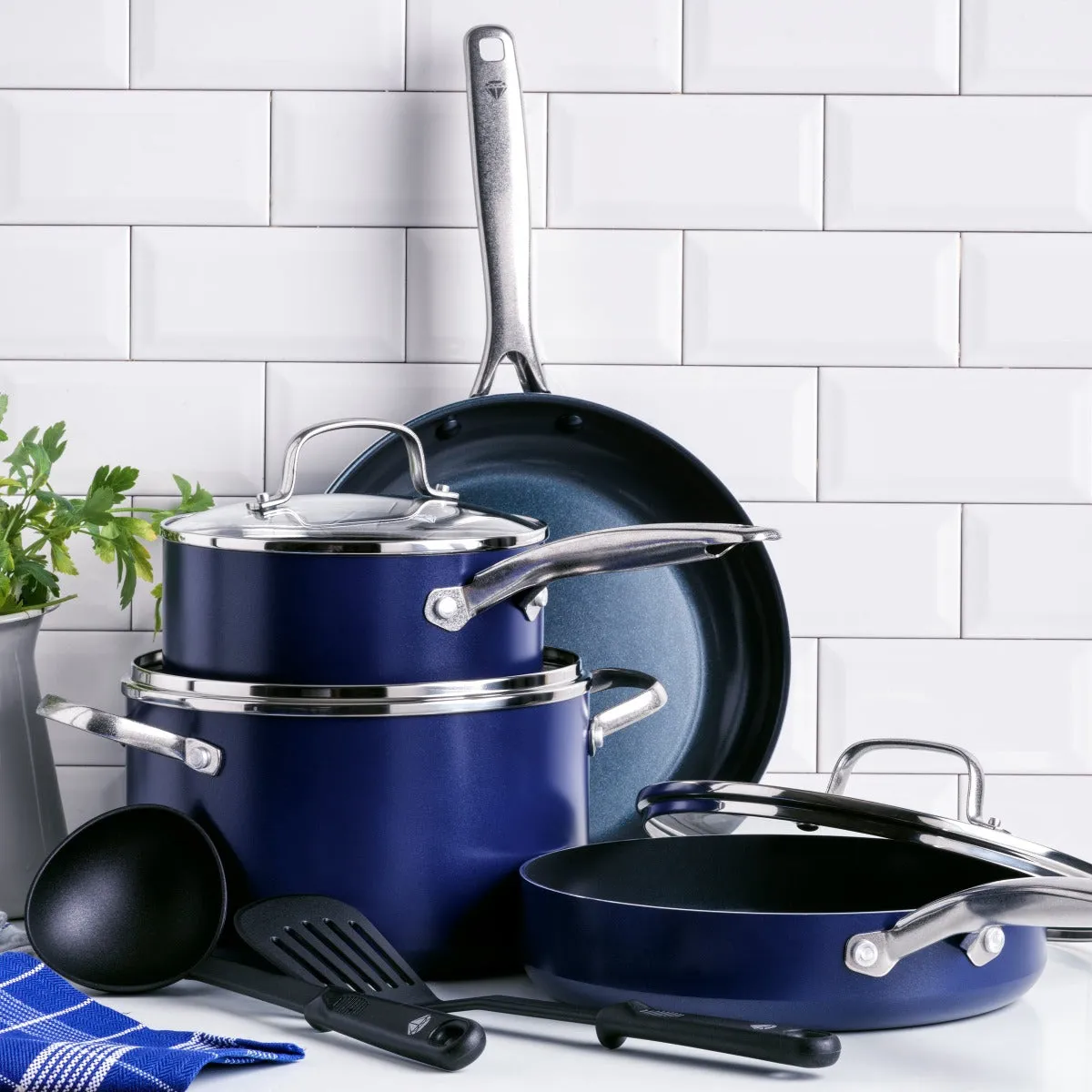 Blue Diamond Classic 9-Piece Cookware Set