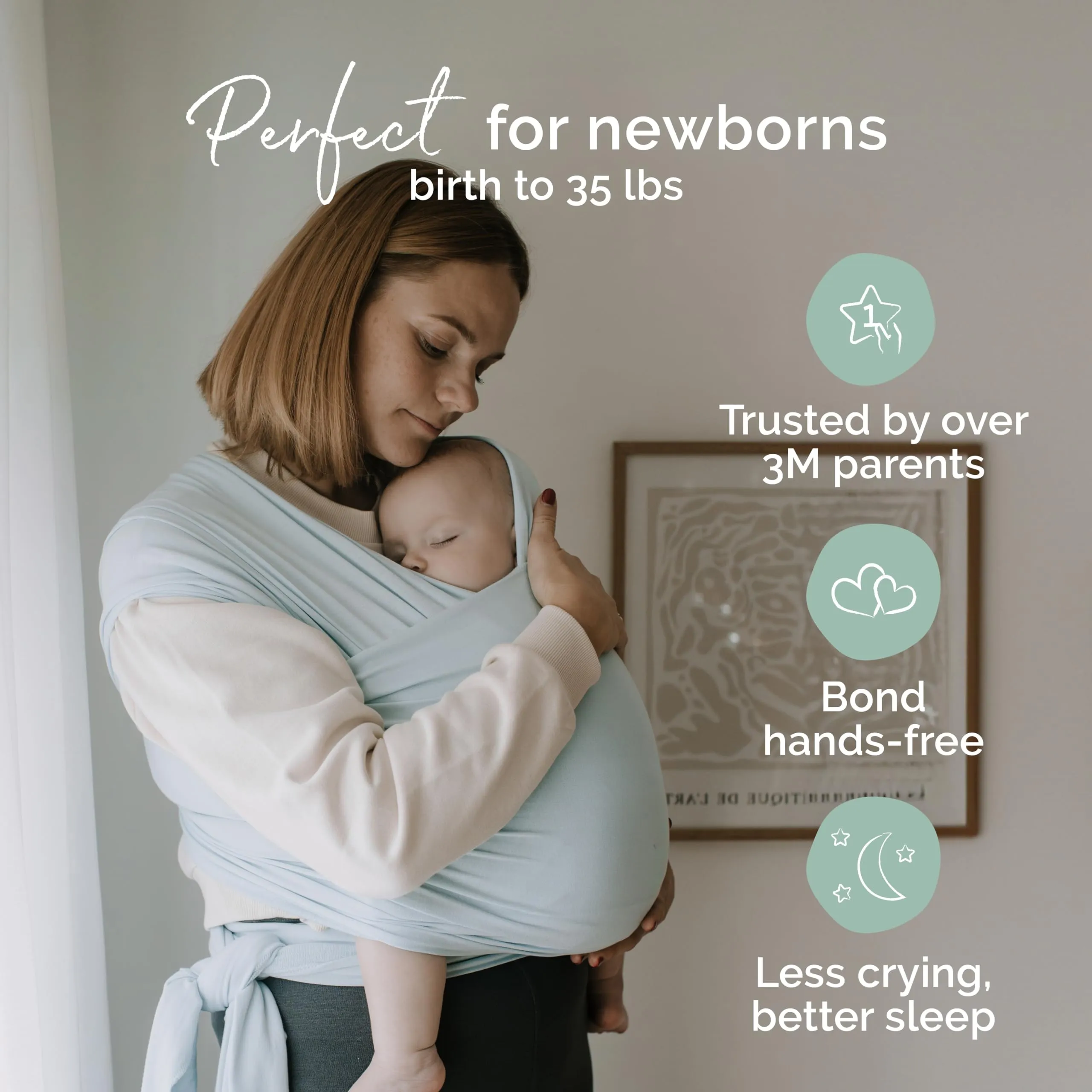 Boba: Baby Wrap Carrier – Baby Sling for Newborns to Toddlers, Soft & Stretchable Wrap for Babywearing Essentials