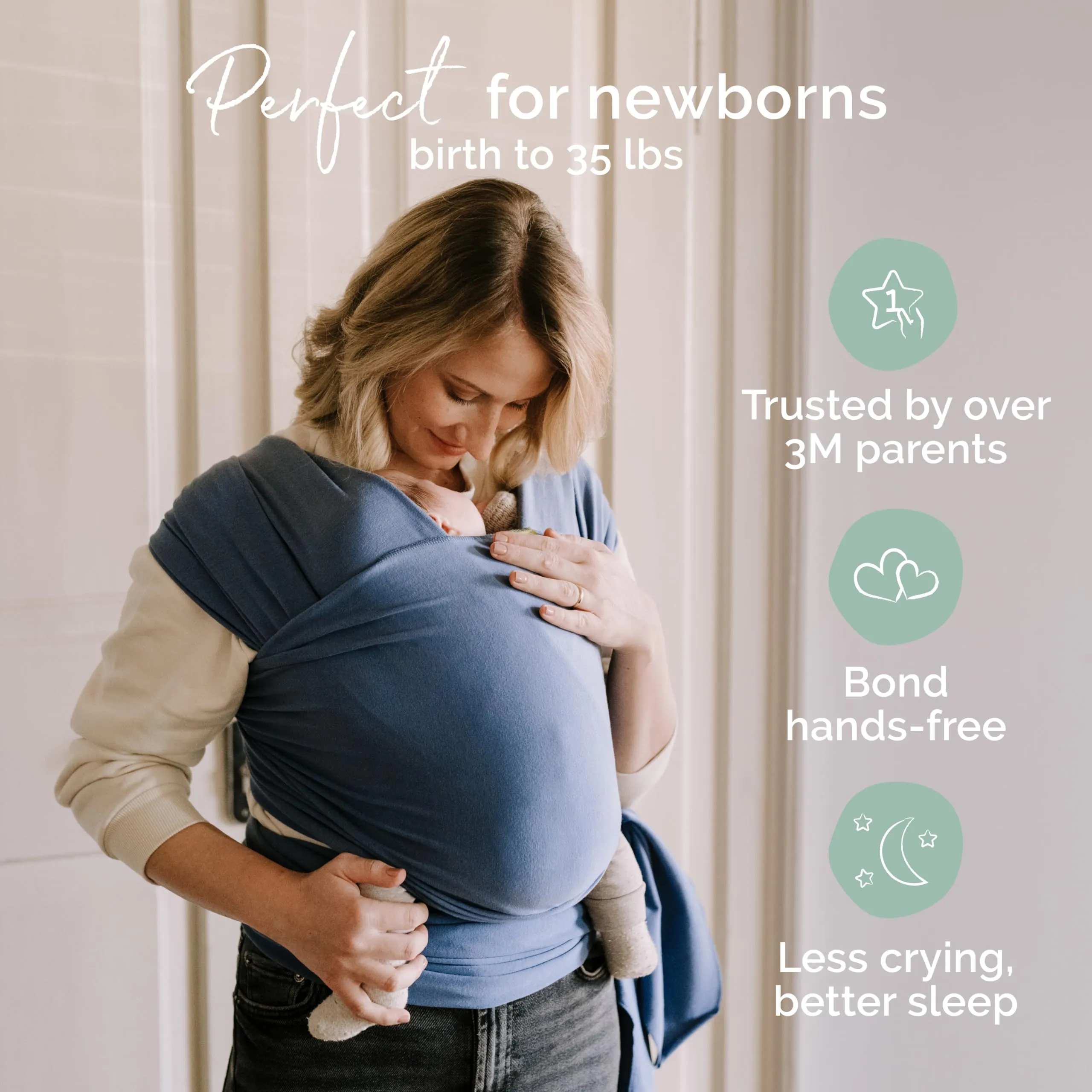 Boba: Baby Wrap Carrier – Baby Sling for Newborns to Toddlers, Soft & Stretchable Wrap for Babywearing Essentials