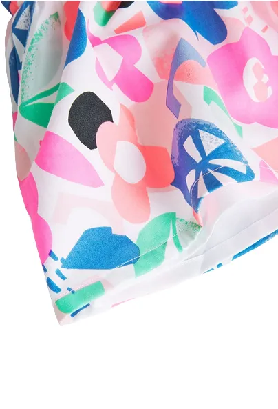 Boboli Vestito in raso da neonata con stampa 218056 9403 rosa