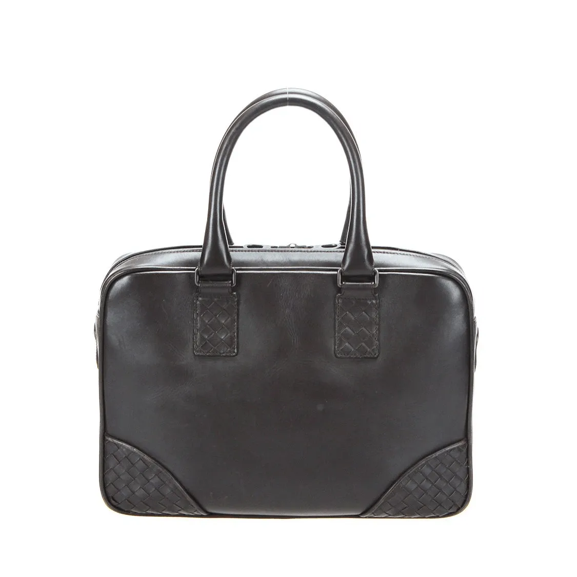 Bottega Veneta Intrecciato Trim Leather Briefcase MW2642